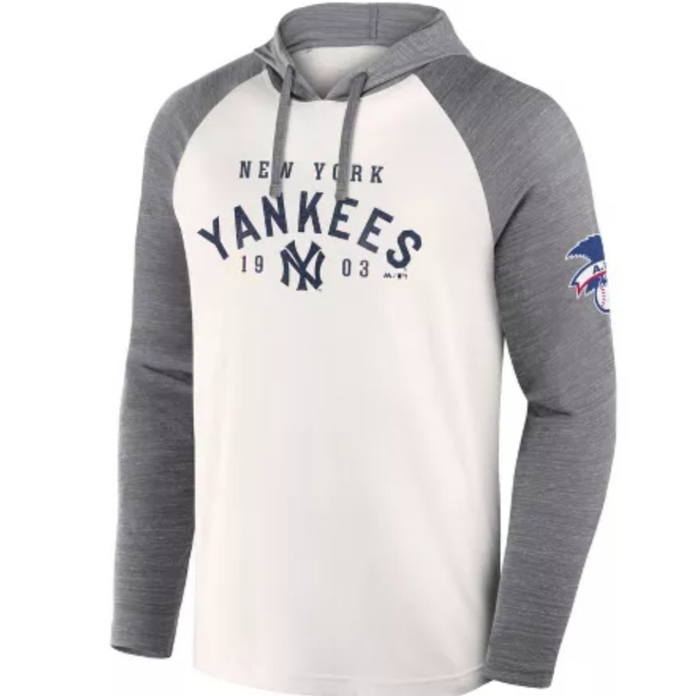 MLB New York Yankees Long Sleeve Lightweight Bi-Blend Hooded Sweatshirt Size 2XL